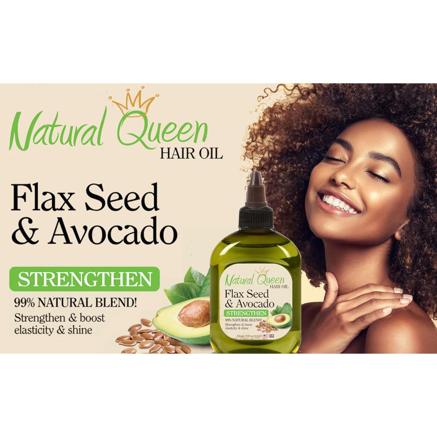 Aceite para el Cabello Natural Queen Aguacate y Lino 200 g