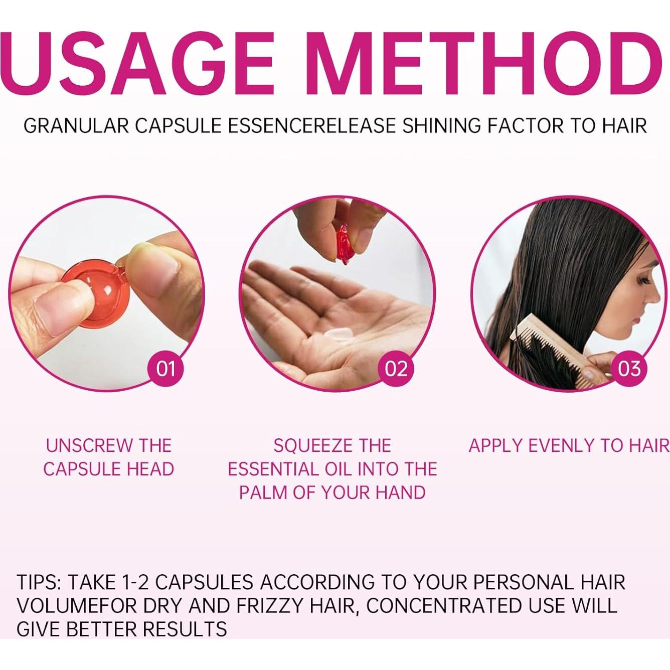 Suero Capilar Zgxhga 40 Cápsulas Acondicionadoras Anti Frizz