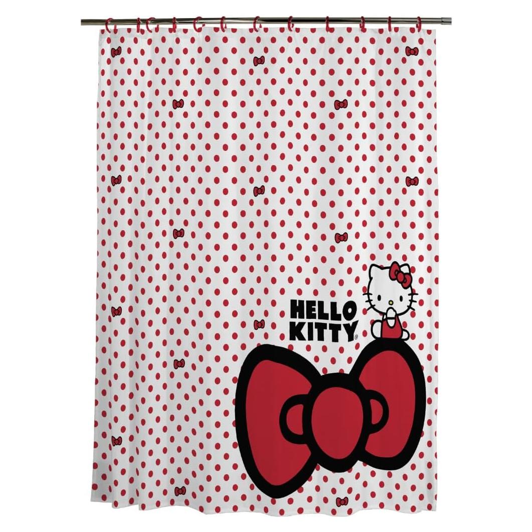 Juego de Cortina de Ducha Hello Kitty Franco 13 Piezas