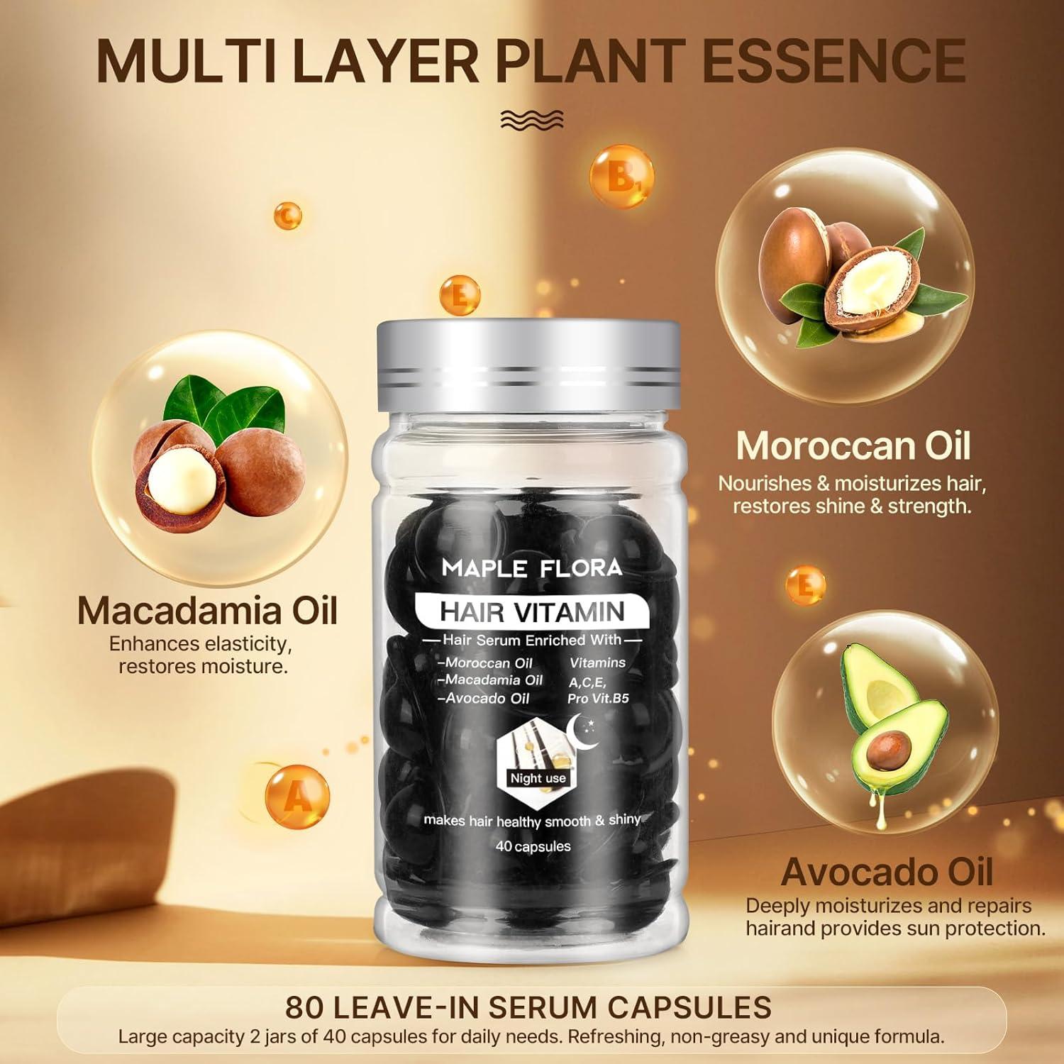 Cápsulas de Suero Capilar Maple Flora 80 pcs - Hidratación y Reparación