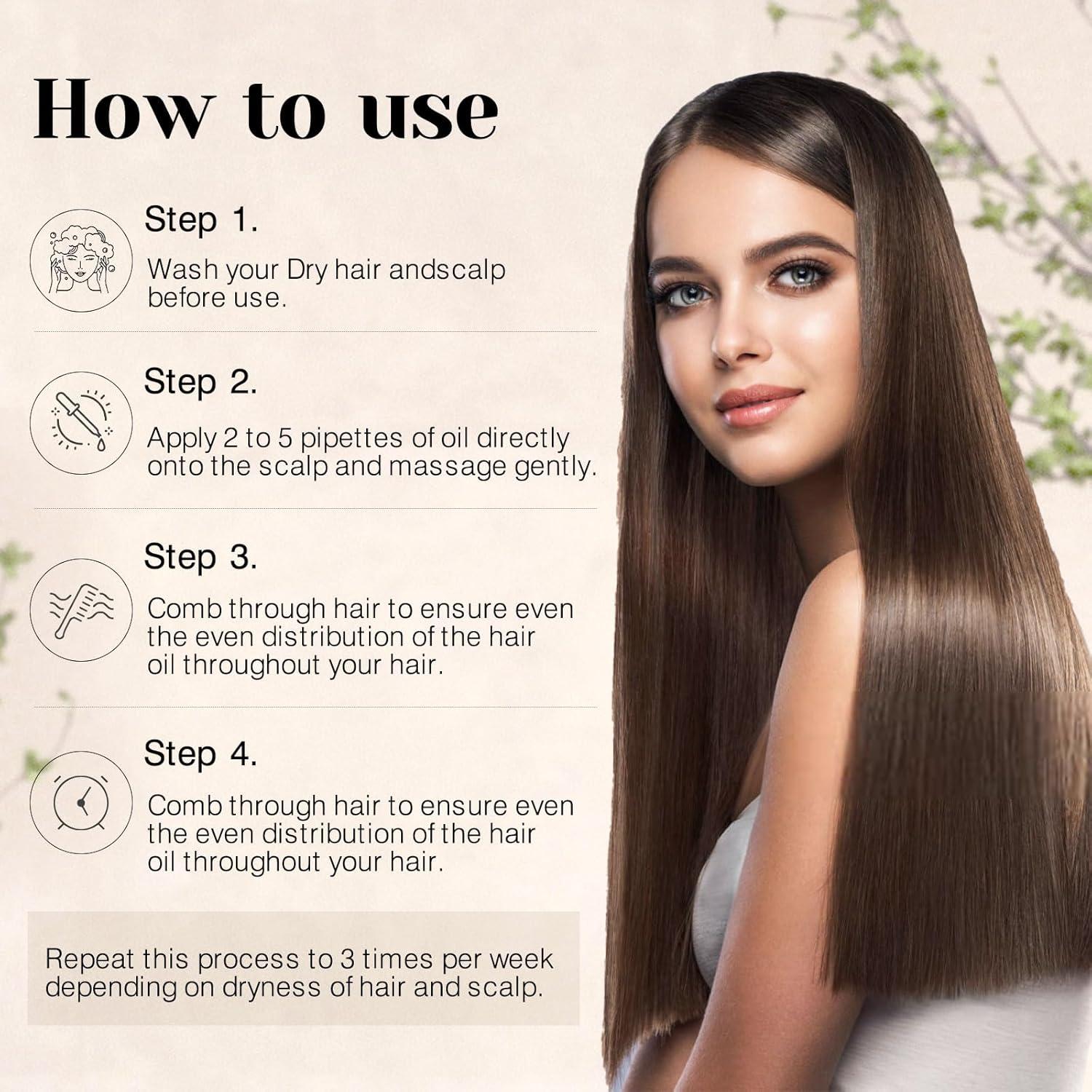 Aceite para el cabello Aeshory 5 en 1 con romero y argán 100 ml