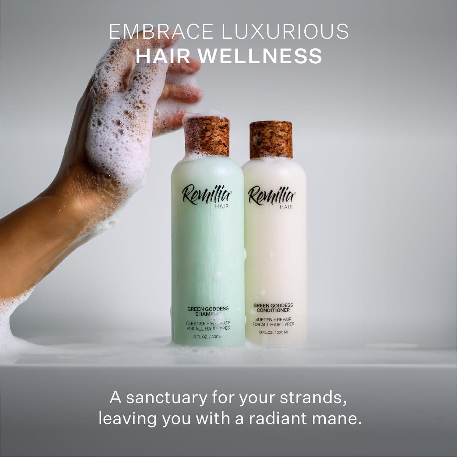 Set Champú y Acondicionador Remilia Green Goddess 2 x 250 ml