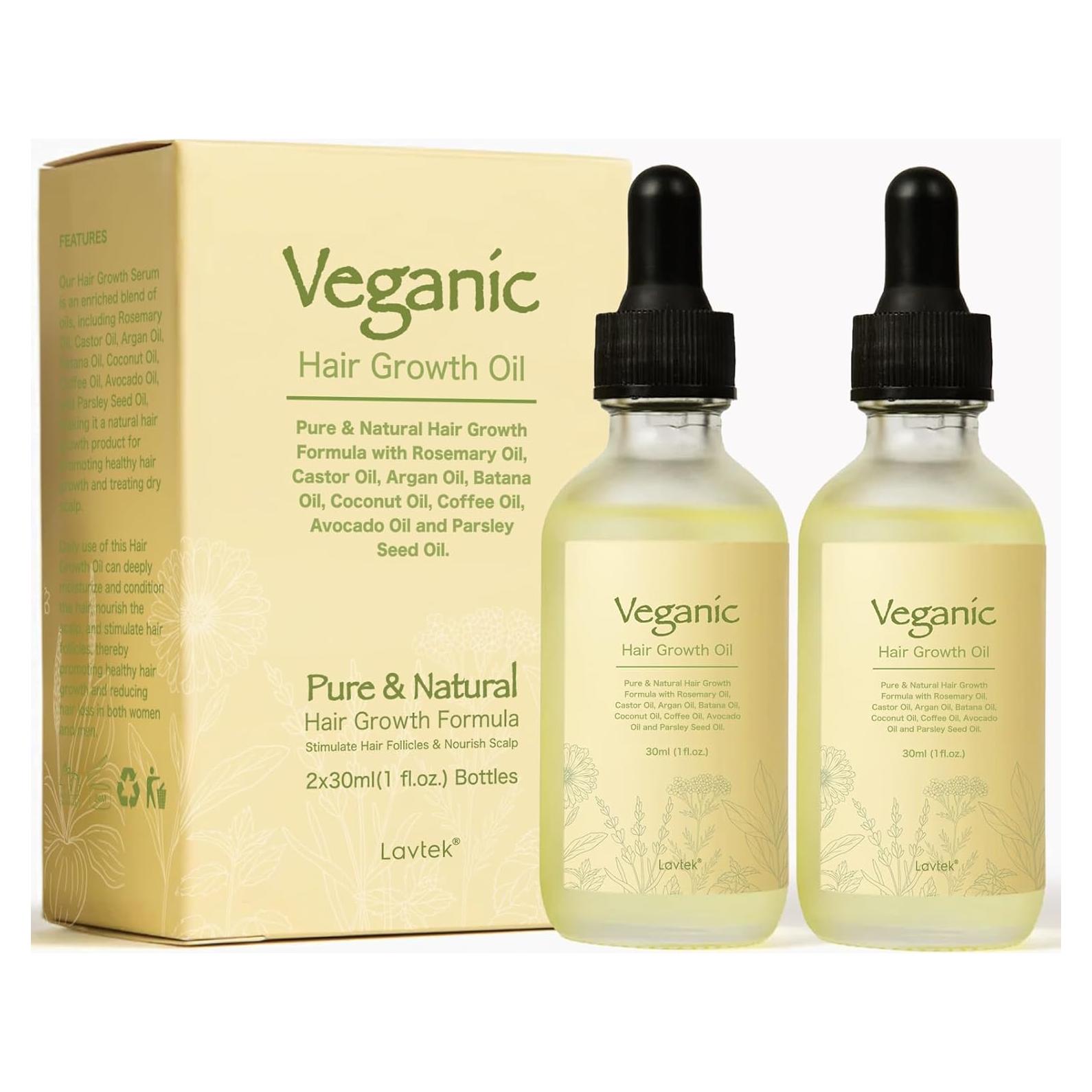 Aceite Natural Veganic para Crecimiento del Cabello 60ml