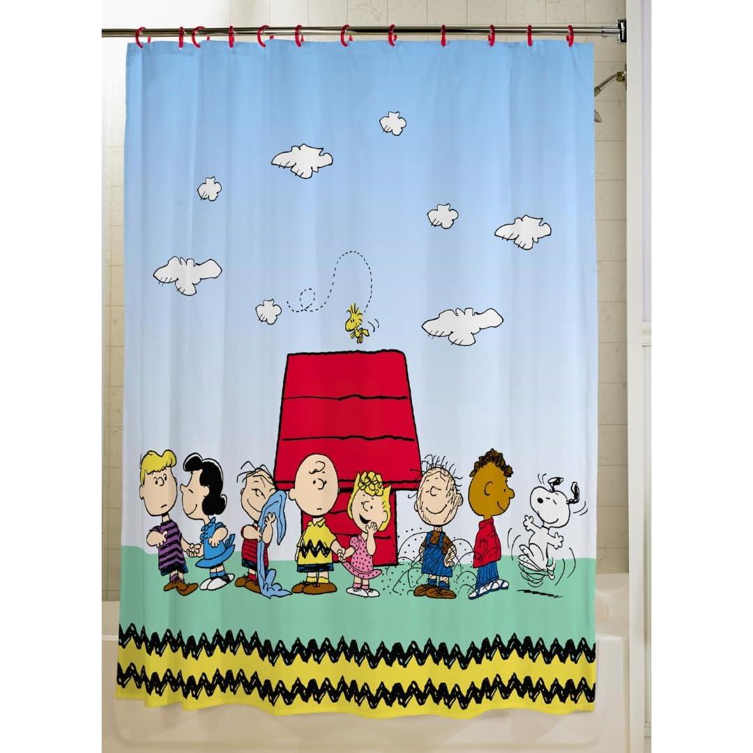 Cortina de Ducha Peanuts Franco 13 Piezas 100% Poliester