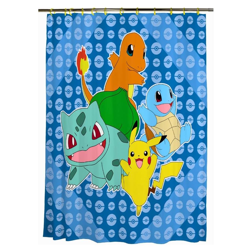 Cortina de Ducha Pokemon Franco 13 Piezas 182x182 cm