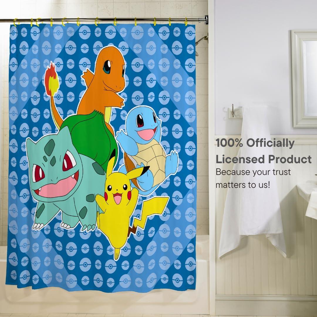 Cortina de Ducha Pokemon Franco 13 Piezas 182x182 cm
