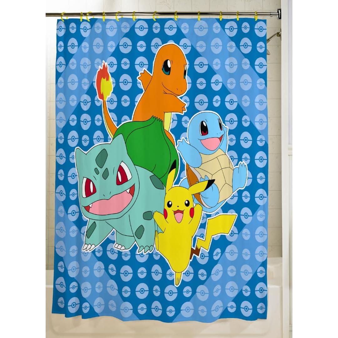 Cortina de Ducha Pokemon Franco 13 Piezas 182x182 cm
