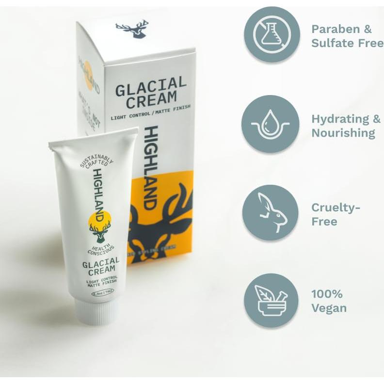 Crema de Peinado Highland Glacial 70.87 g - Natural y Vegana