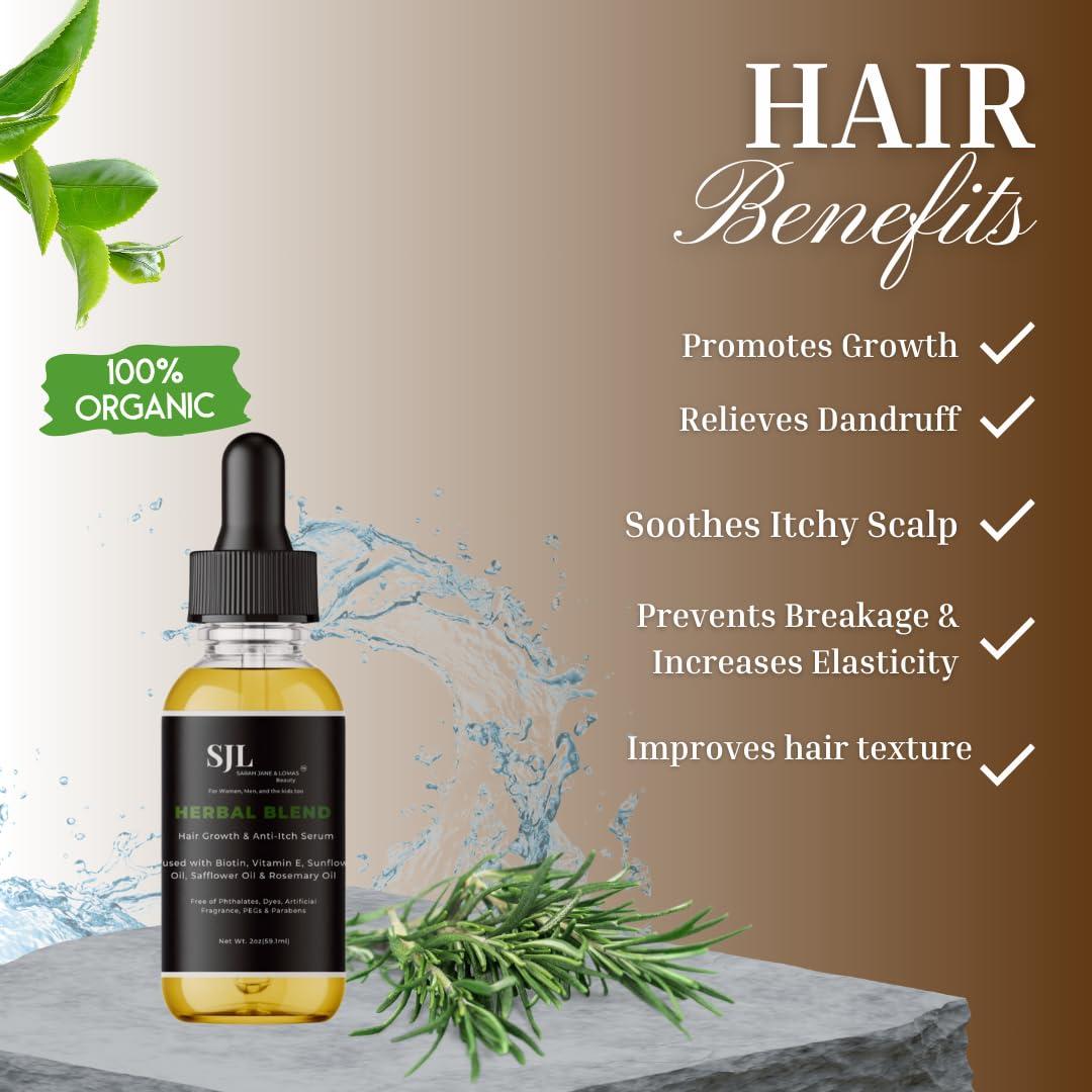 Suero Crecimiento Cabello SJL Mezcla Herbal 113.4 ml Orgánico