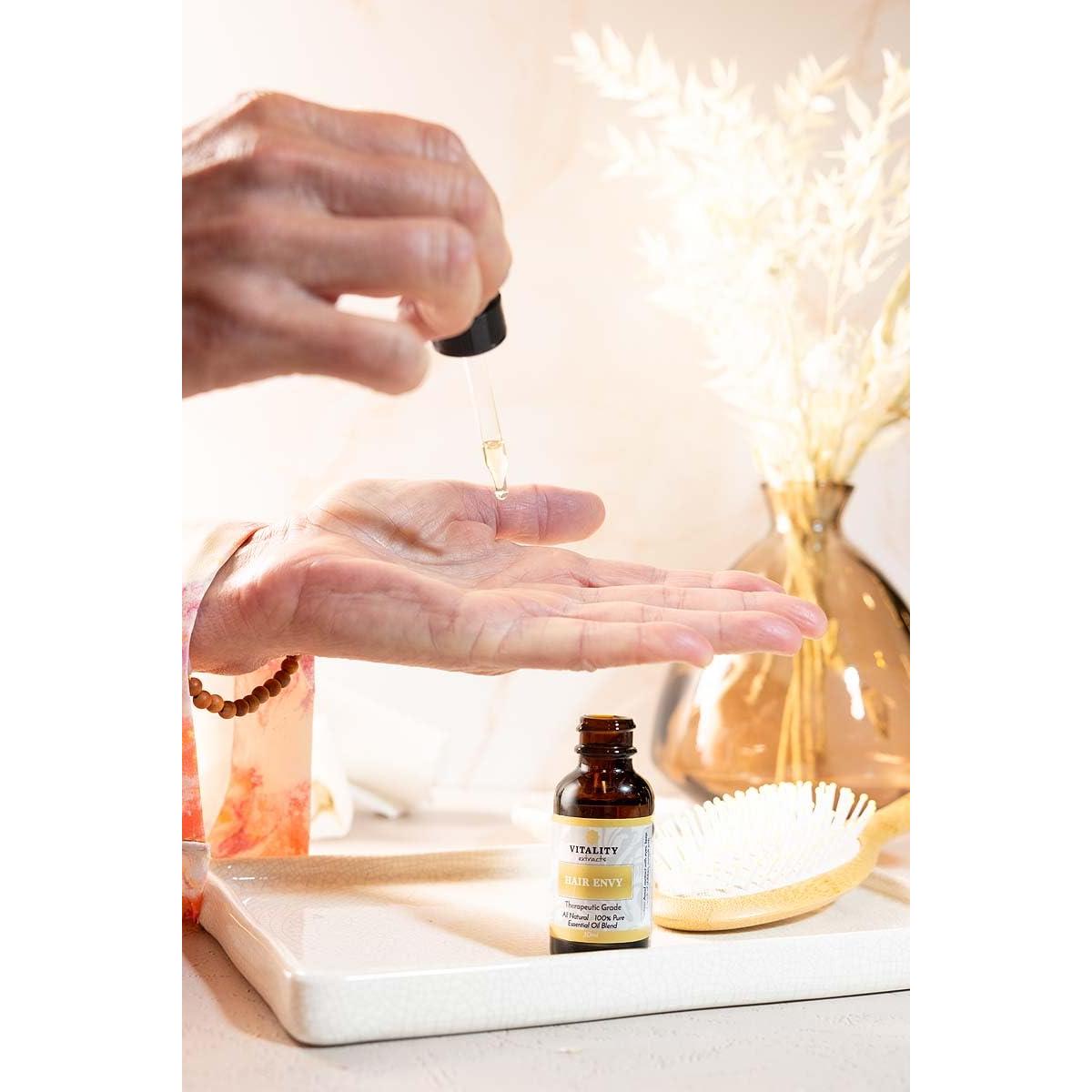 Suero Natural para Crecimiento del Cabello Envidia del Cabello - 100% Aceites Esenciales, 15 Extractos de Plantas