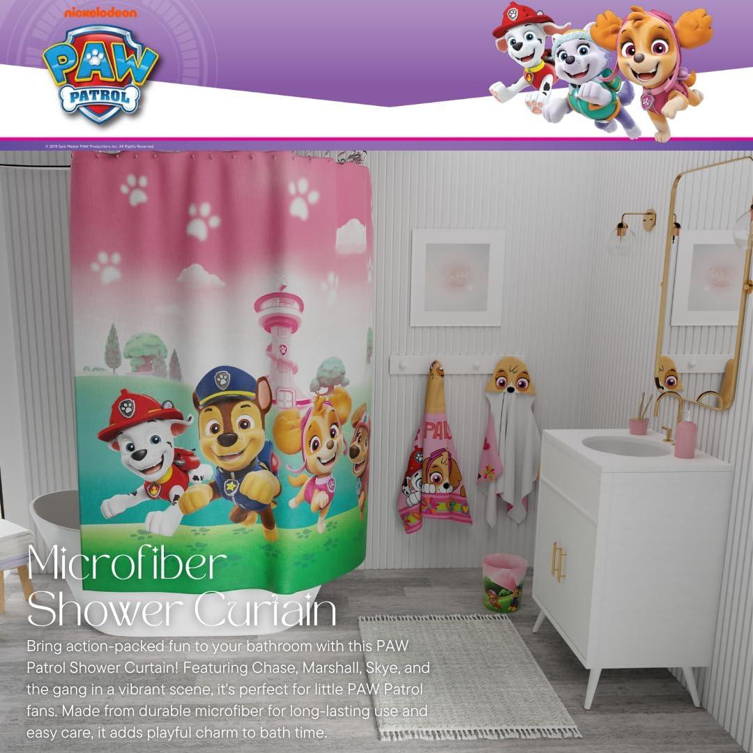 Cortina de Ducha Franco Paw Patrol Skye 72x72 Microfibra