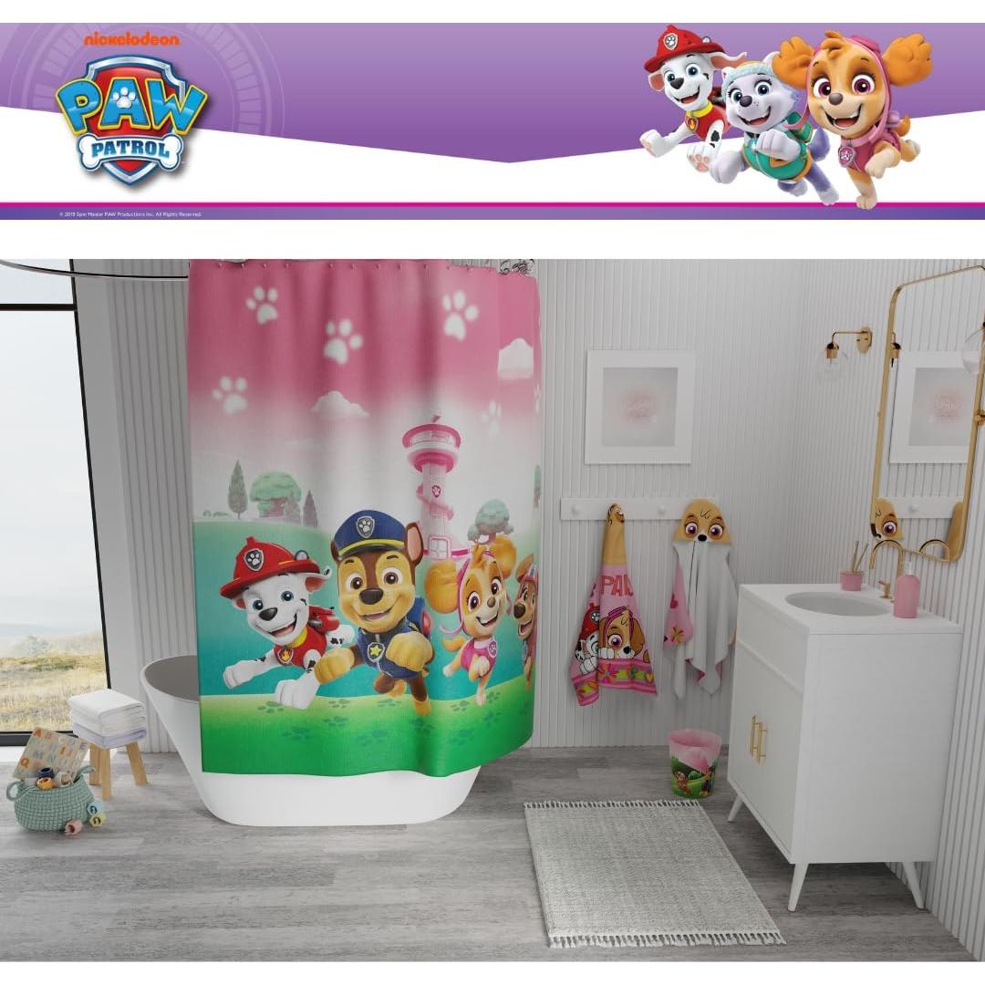 Cortina de Ducha Franco Paw Patrol Skye 72x72 Microfibra