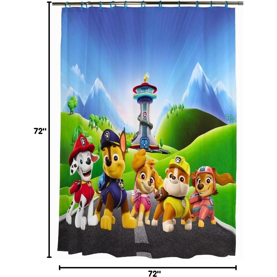 Juego de Cortina de Ducha Paw Patrol Franco 13 Piezas