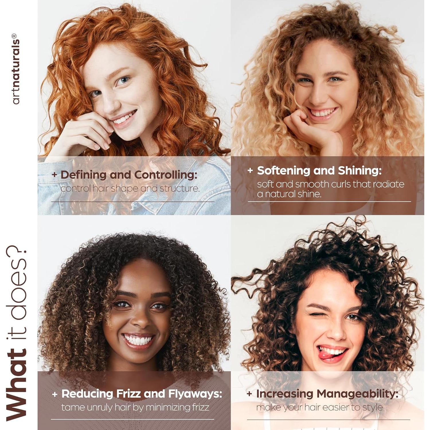 Crema Definidora de Rizos Artnaturals 340g - Hidratante y Control Frizz