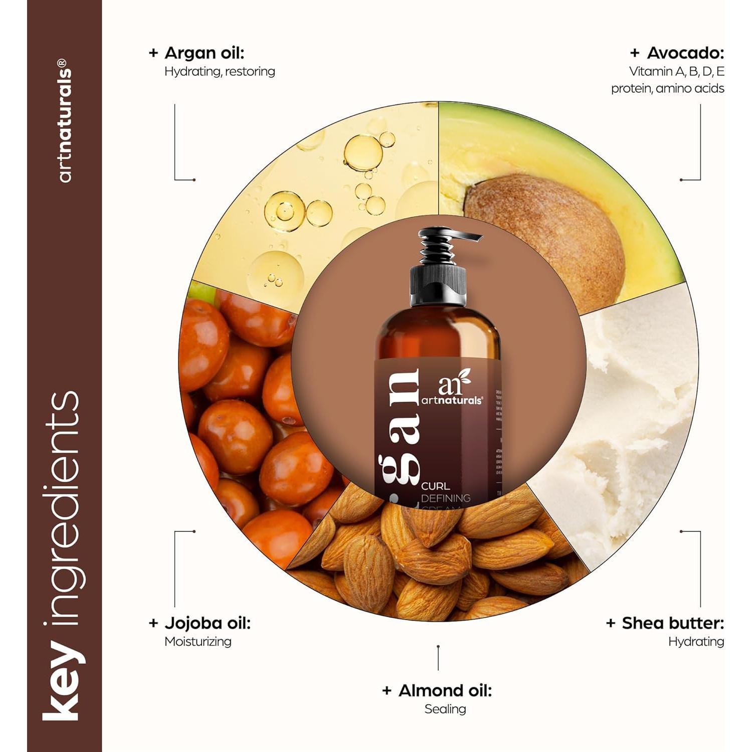 Crema Definidora de Rizos Artnaturals 340g - Hidratante y Control Frizz