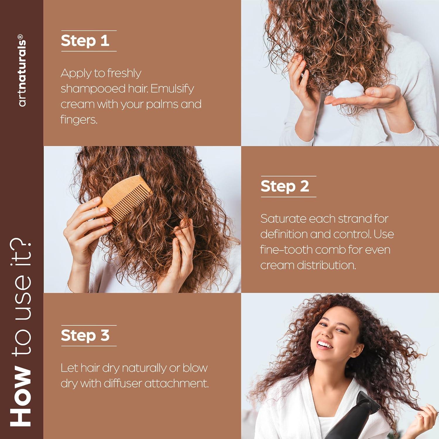 Crema Definidora de Rizos Artnaturals 340g - Hidratante y Control Frizz