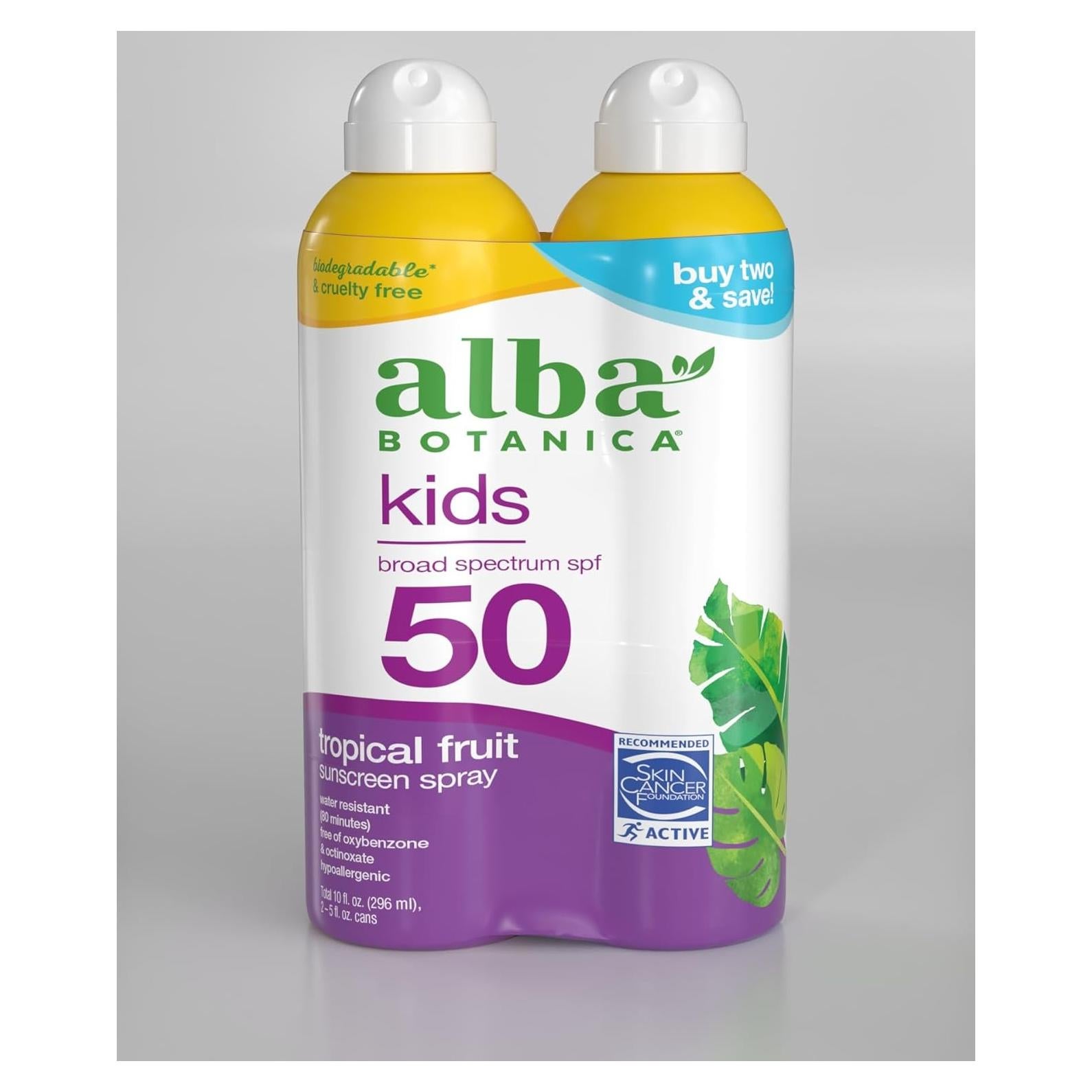Protector Solar Spray Infantil Alba Botanica SPF 50 - 2x142g