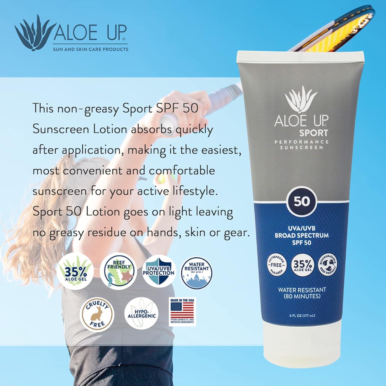 Protector Solar Deportivo Aloe Up SPF 50 - 170 g - Amplio Espectro UVA/UVB