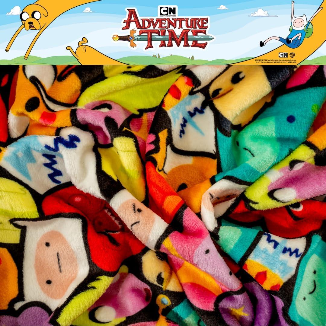 Manta Franco Adventure Time 116x152 cm Suave y Colorida