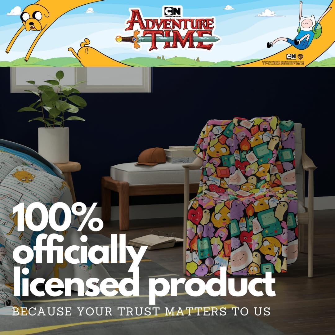 Manta Franco Adventure Time 116x152 cm Suave y Colorida