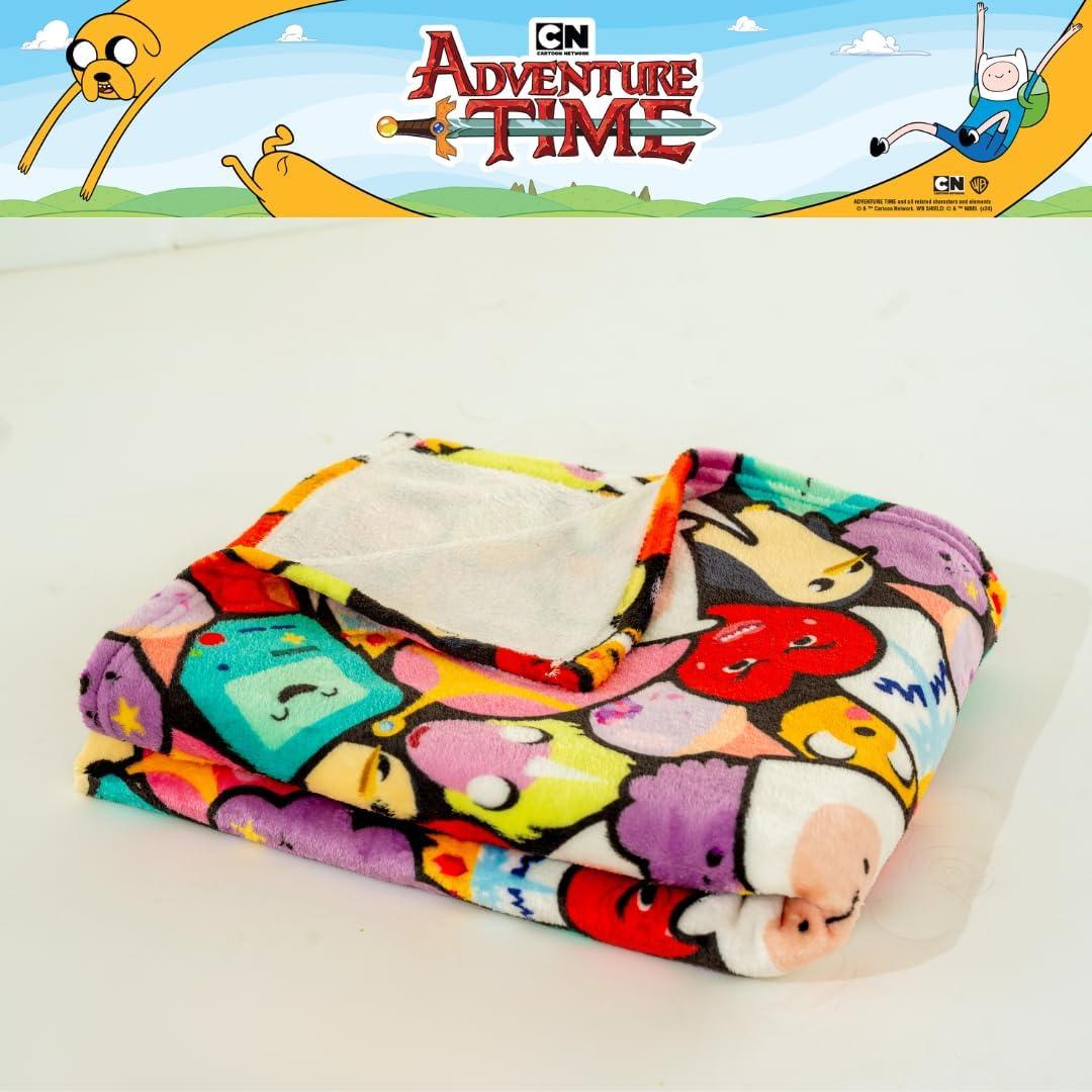 Manta Franco Adventure Time 116x152 cm Suave y Colorida