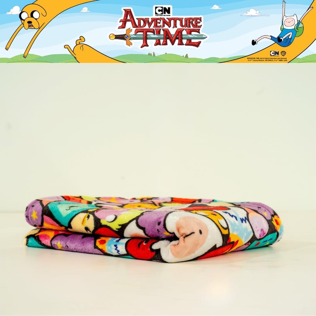 Manta Franco Adventure Time 116x152 cm Suave y Colorida