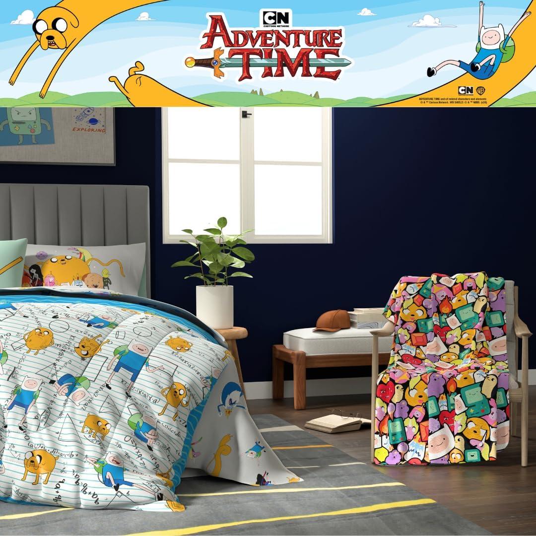 Manta Franco Adventure Time 116x152 cm Suave y Colorida