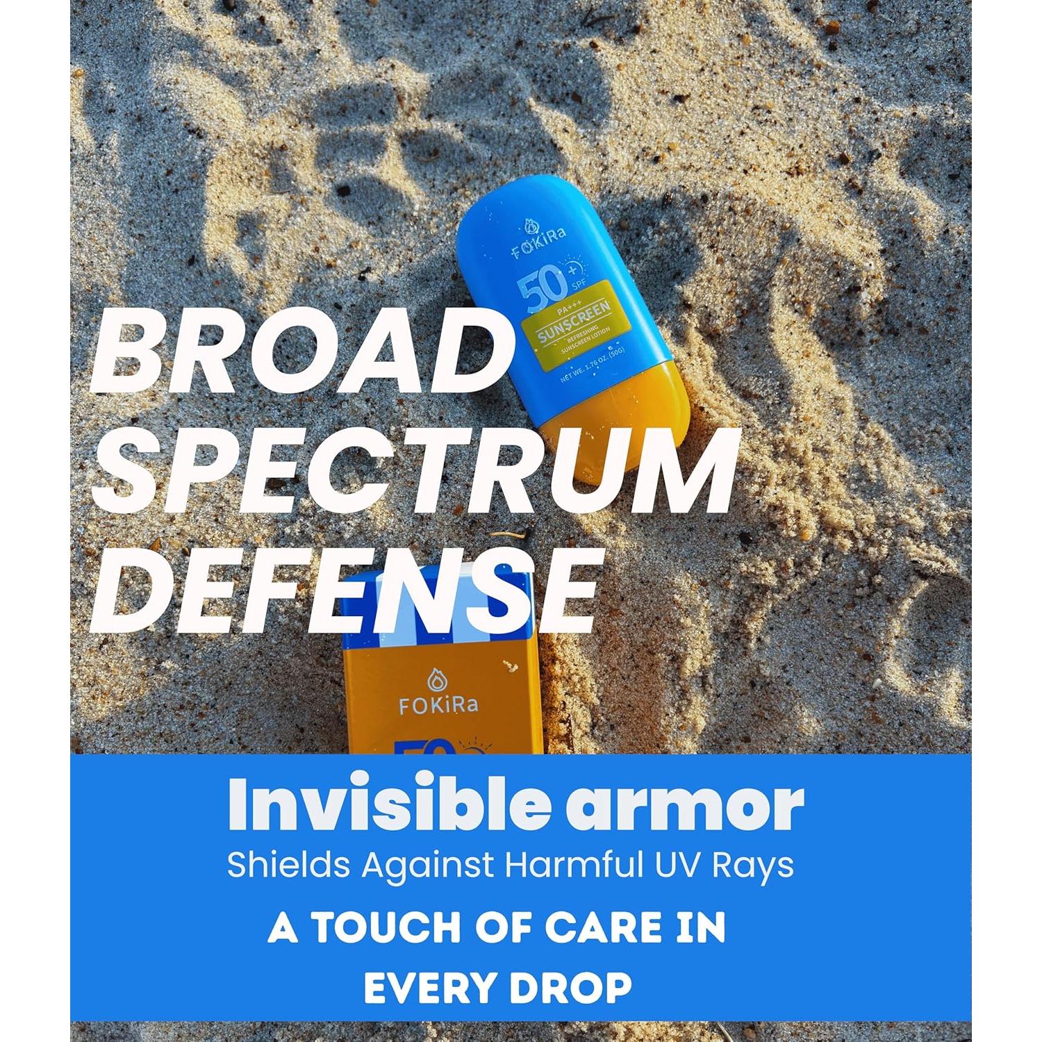 Loción Solar FOKiRa SPF 50+ Piel Sensible 49.6g Resistente Agua