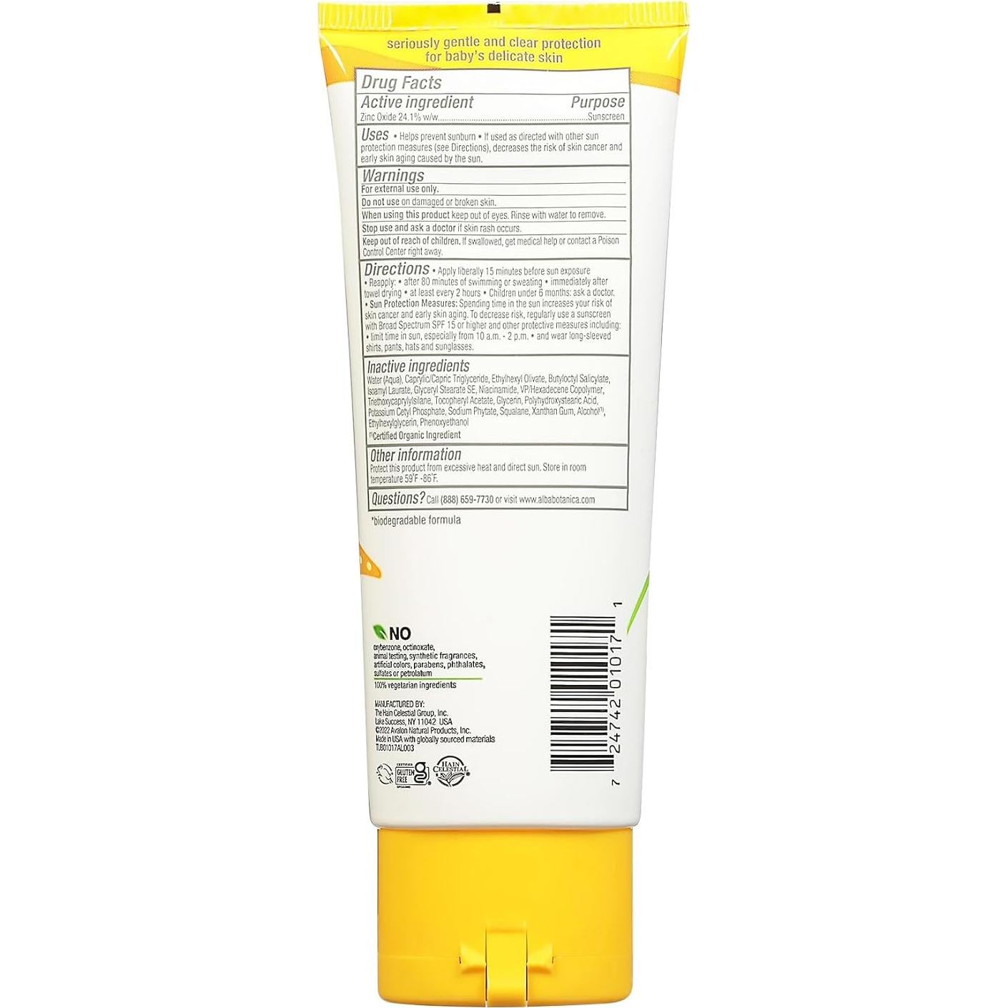Protector Solar para Bebés Alba Botanica SPF 50 85g