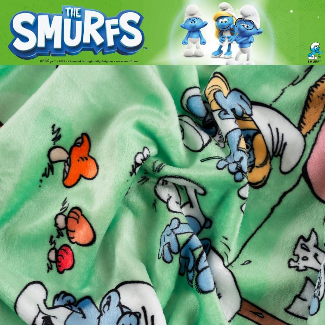 Manta de Peluche Franco Los Pitufos 116x152 cm Suave