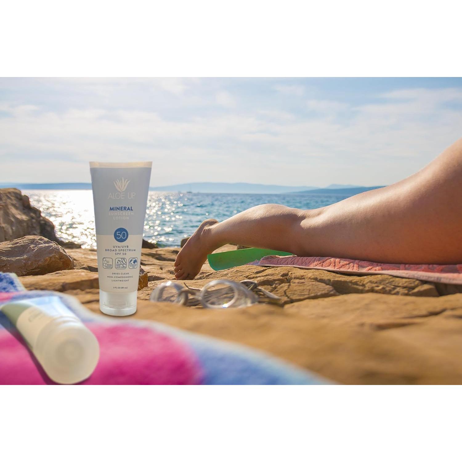 Protector Solar Mineral Aloe Up SPF 50 - 85g - Cara y Cuerpo