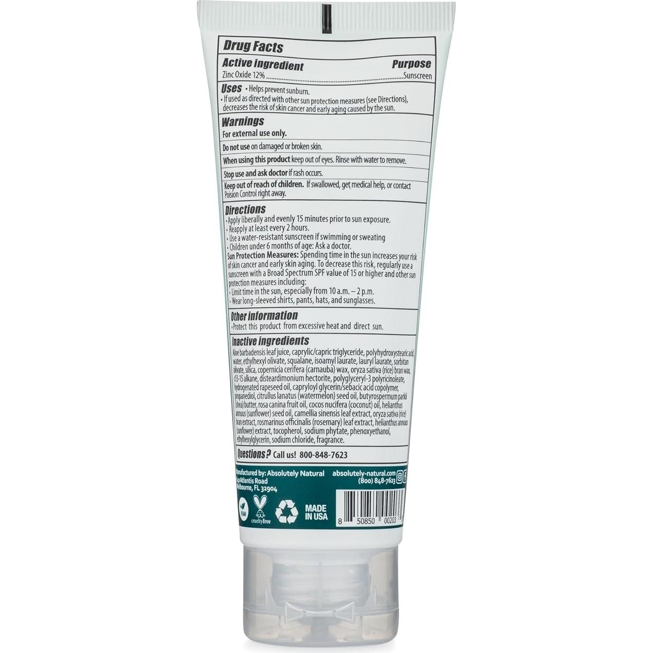 Protector Solar Mineral SPF 15 Absolutely Natural 85 g