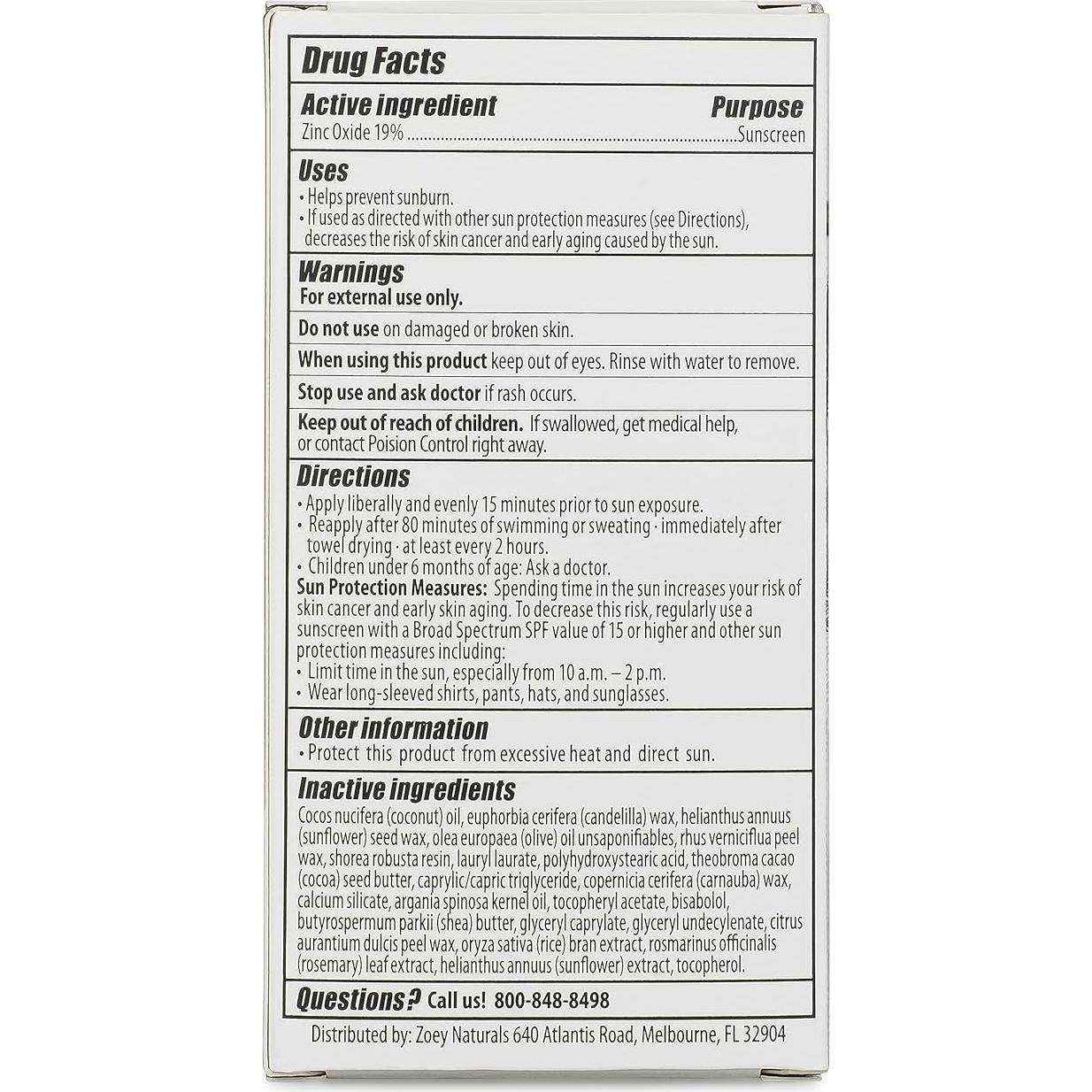 Stick Protector Solar Mineral SPF 50 Zoey Naturals - Bebés