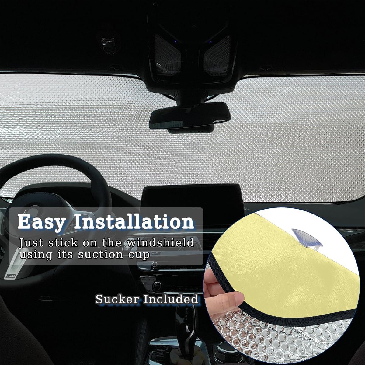 Parasol para Parabrisas LCLJJDMBM Aguacate 139.7x69.9cm UV