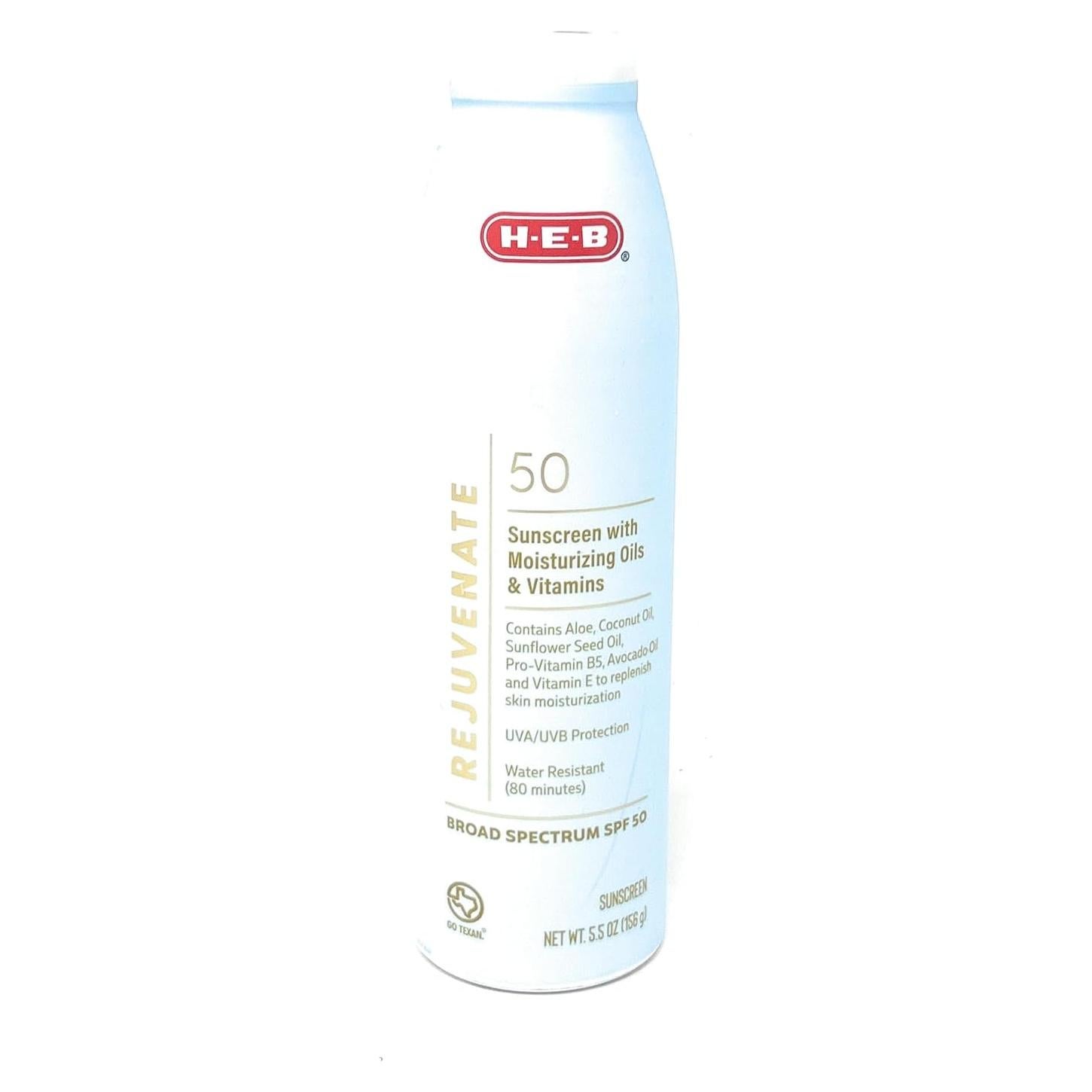 Spray Protector Solar HEB SPF 50 con Aceites Hidratantes 155g
