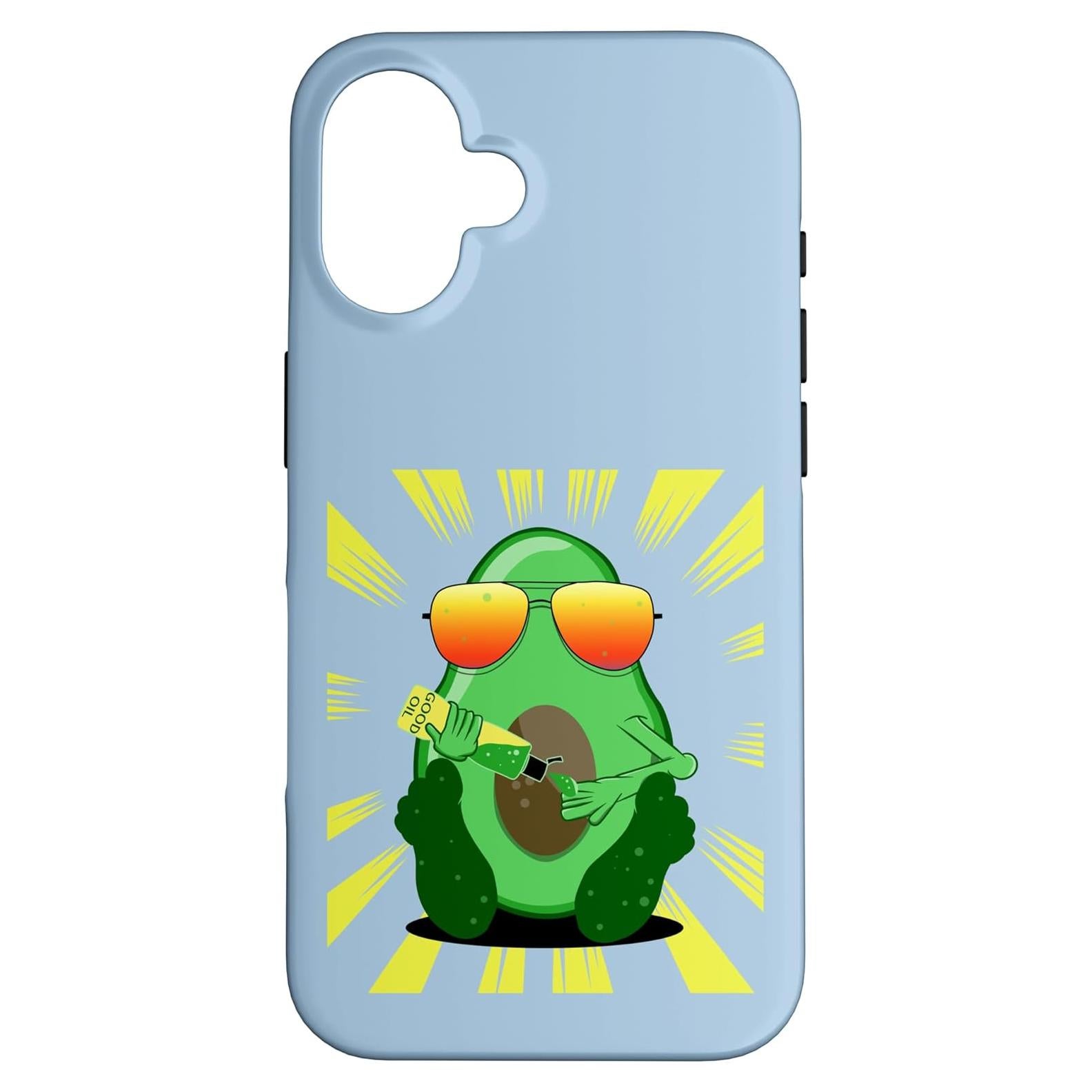 Funda protectora divertida para iPhone 16 - Aguacate