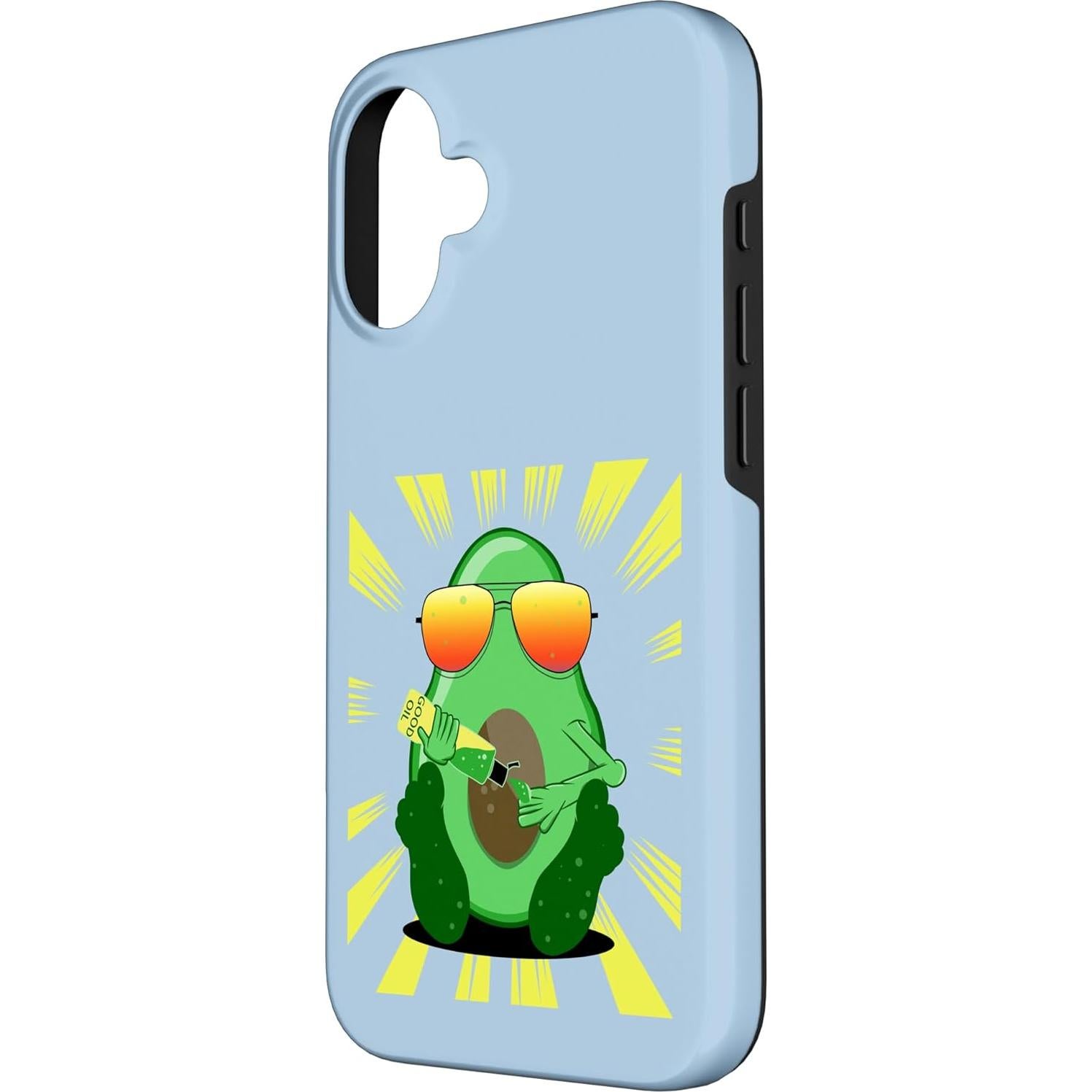 Funda protectora divertida para iPhone 16 - Aguacate