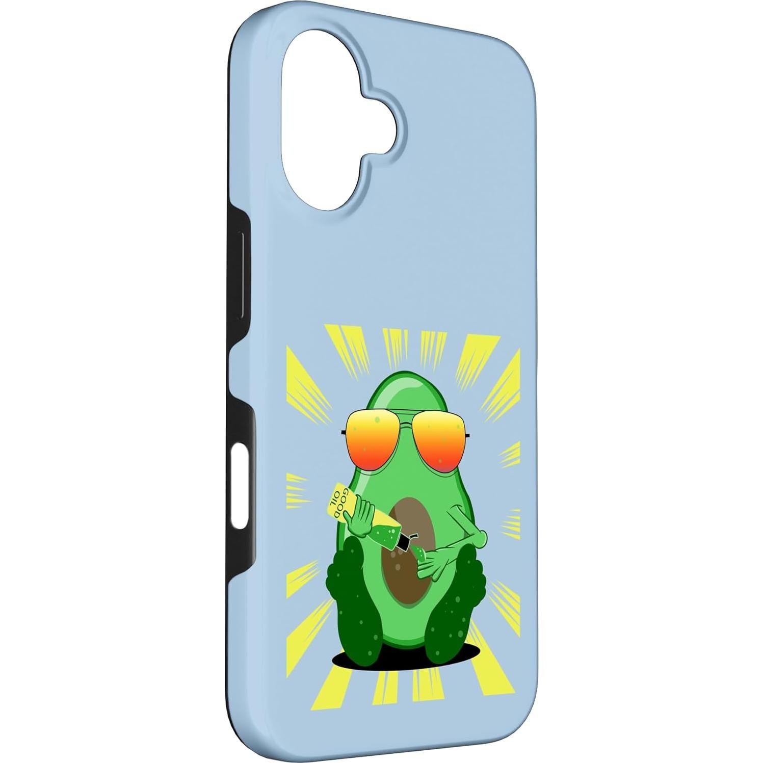 Funda protectora divertida para iPhone 16 - Aguacate