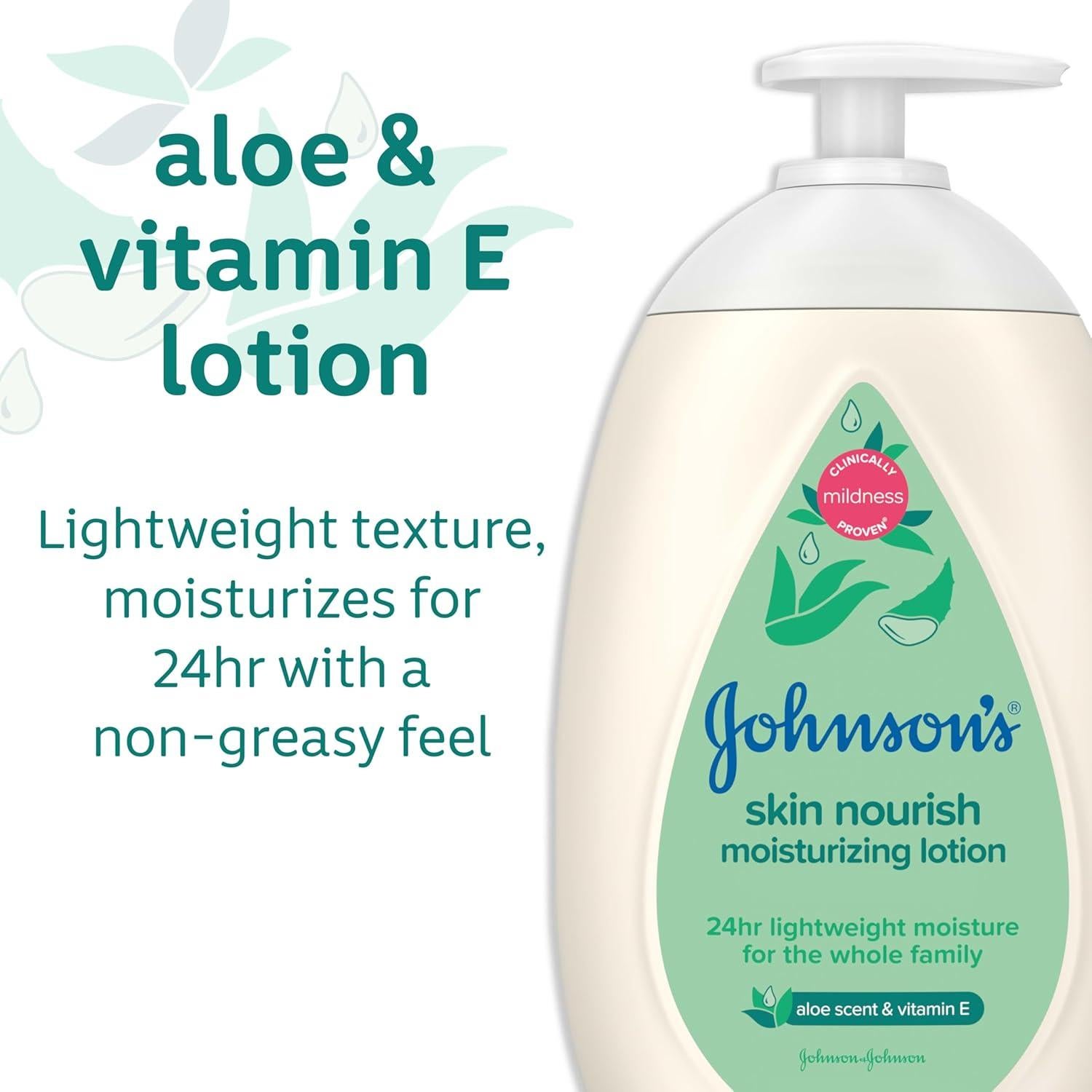 Loción Hidratante para Bebés Johnson's Skin Nourish 500 ml