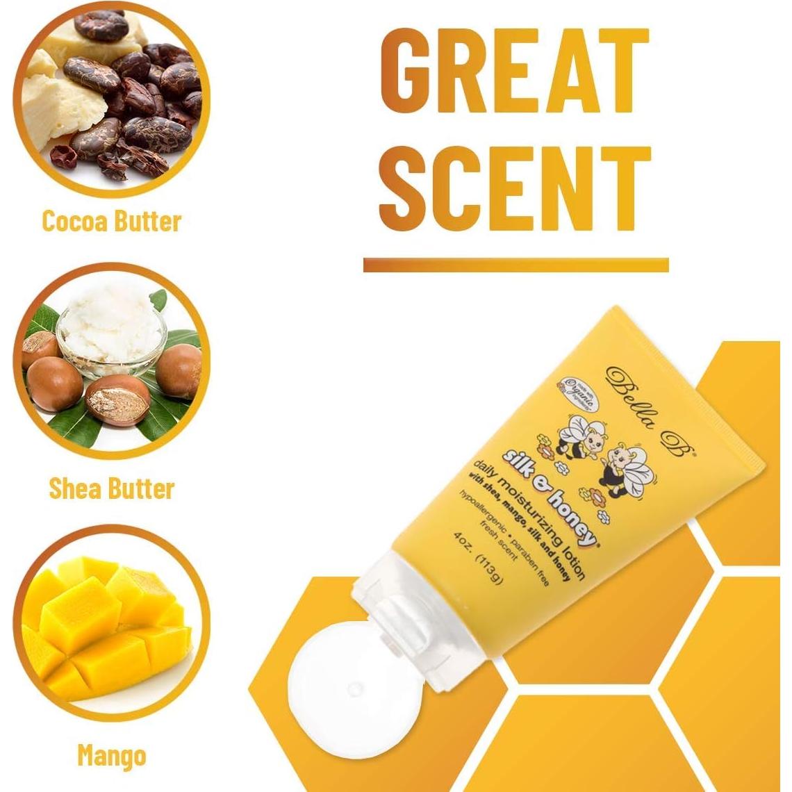 Loción Hidratante Bella B Seda y Miel 113.4 g para Mamá y Bebé