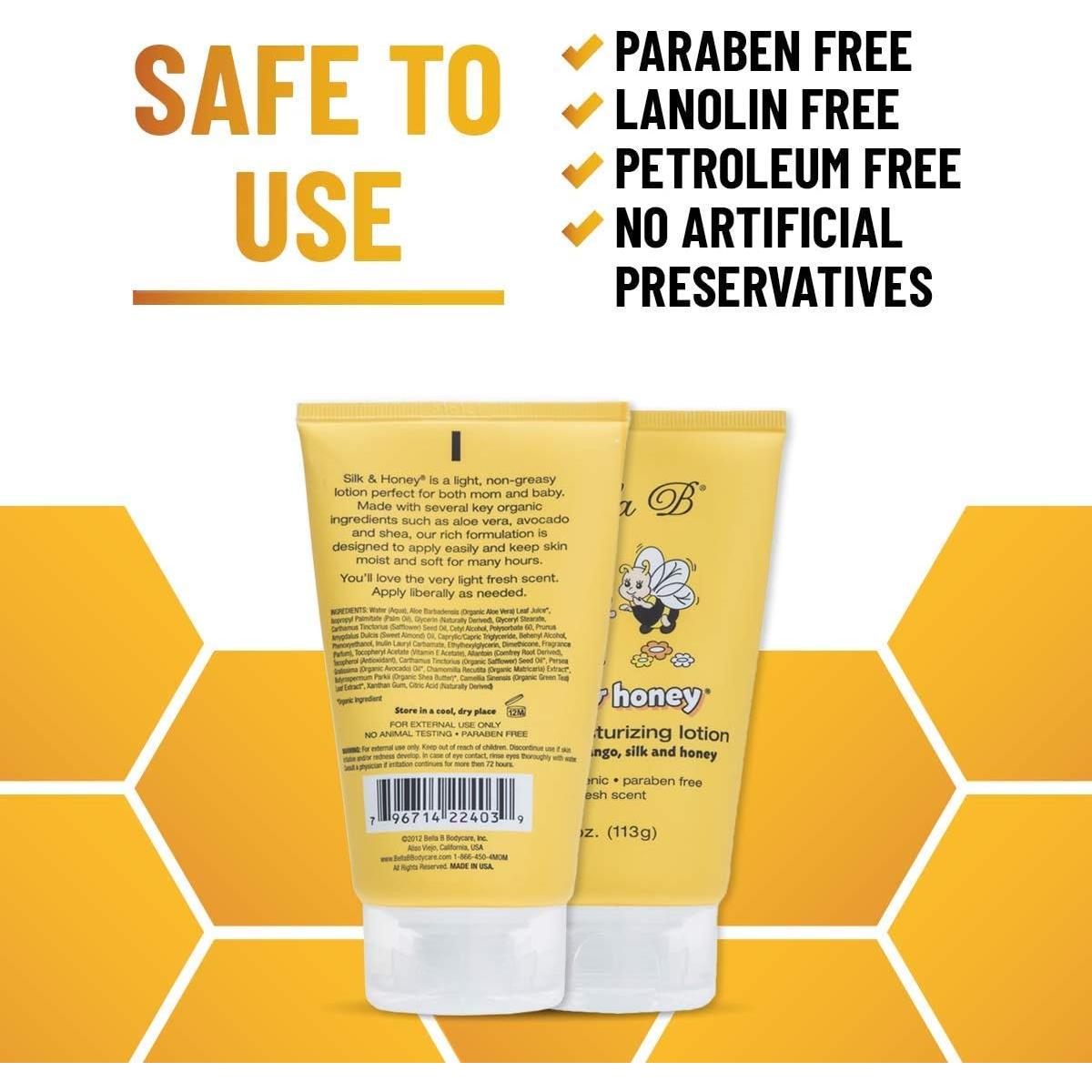 Loción Hidratante Bella B Seda y Miel 113.4 g para Mamá y Bebé