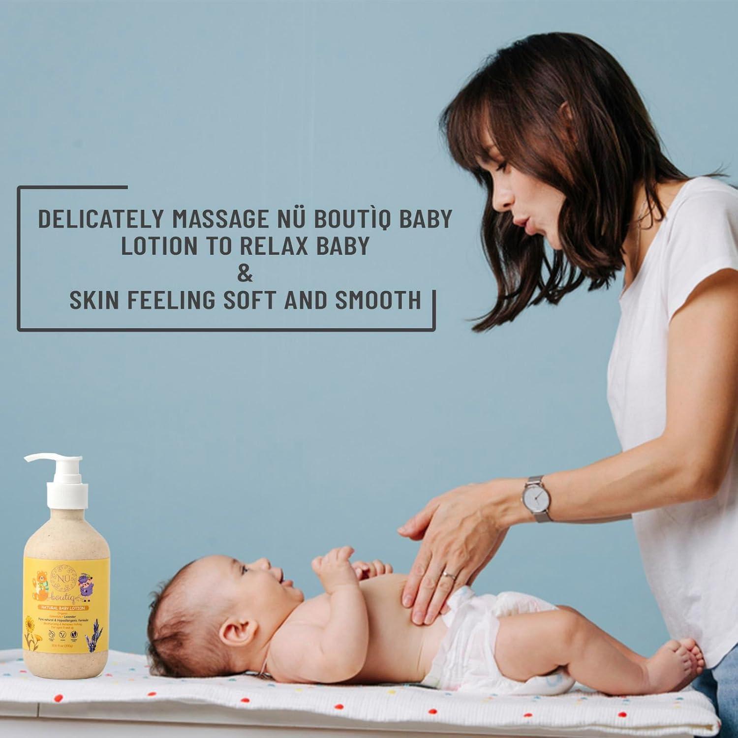 Loción Orgánica Vegana para Bebés Nü Boutiq - Caléndula y Lavanda 313.6 ml