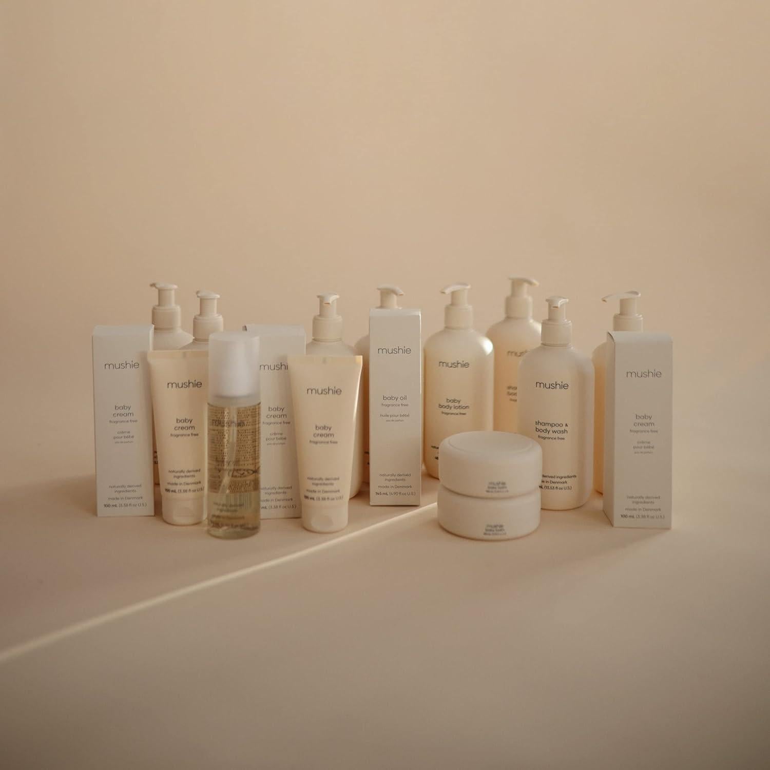 Loción Corporal Orgánica para Bebés Mushie 400 mL Sin Fragancia