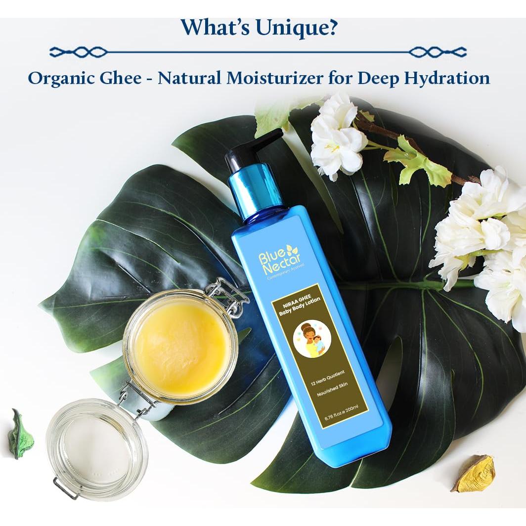 Loción Corporal para Bebés Blue Nectar con Ghee 200 ml