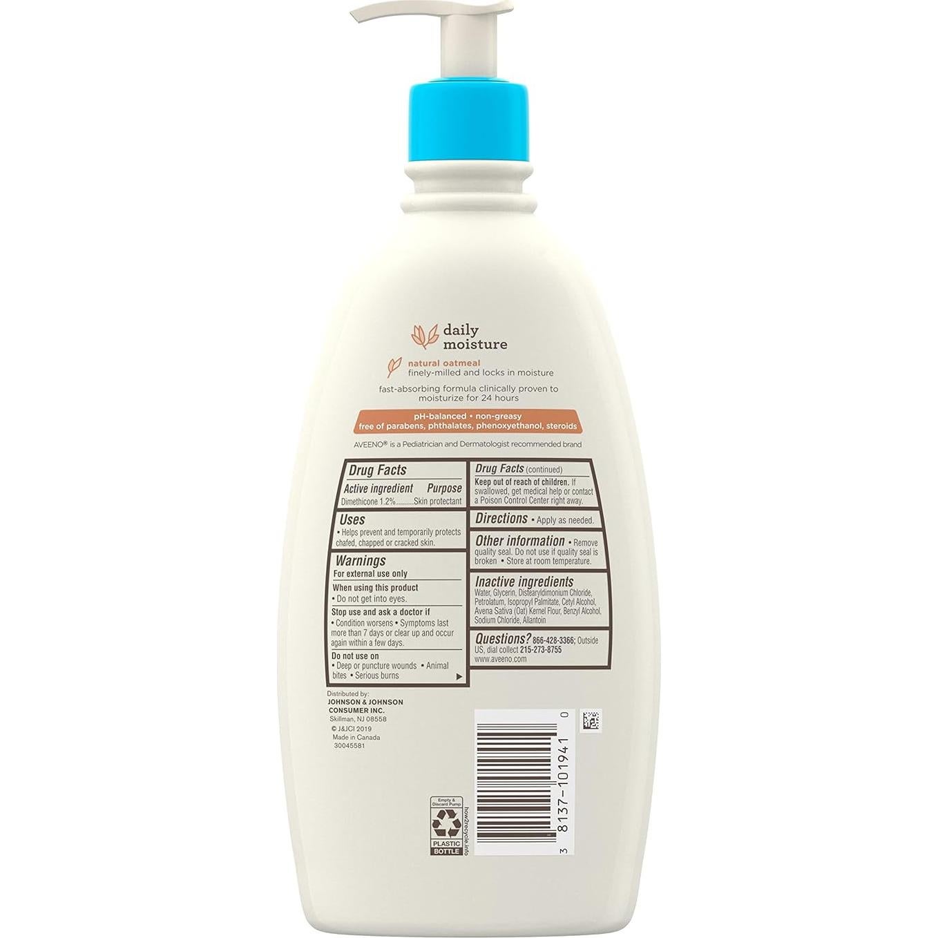 Loción Hidratante Diaria Aveeno Baby 3x532ml Sin Fragancia