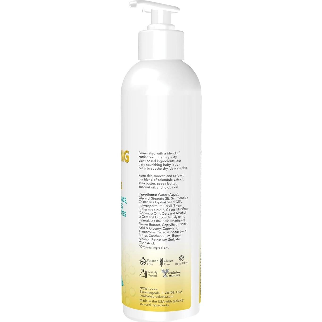 Loción Nutritiva para Bebés NOW 226.8 ml Sin Fragancia