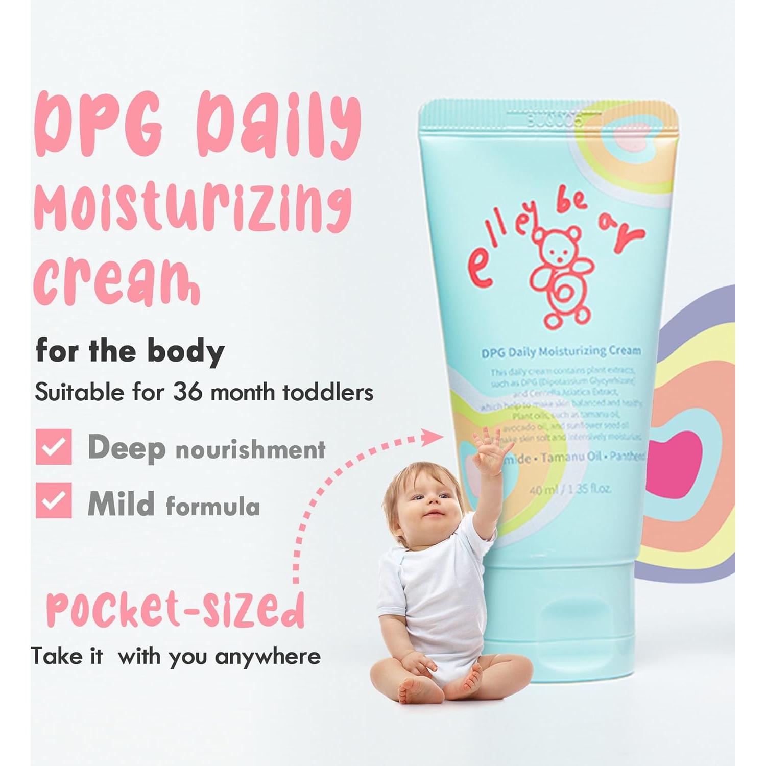 Crema Hidratante Diaria para Bebés Elleybear 39.7 ml Vegana