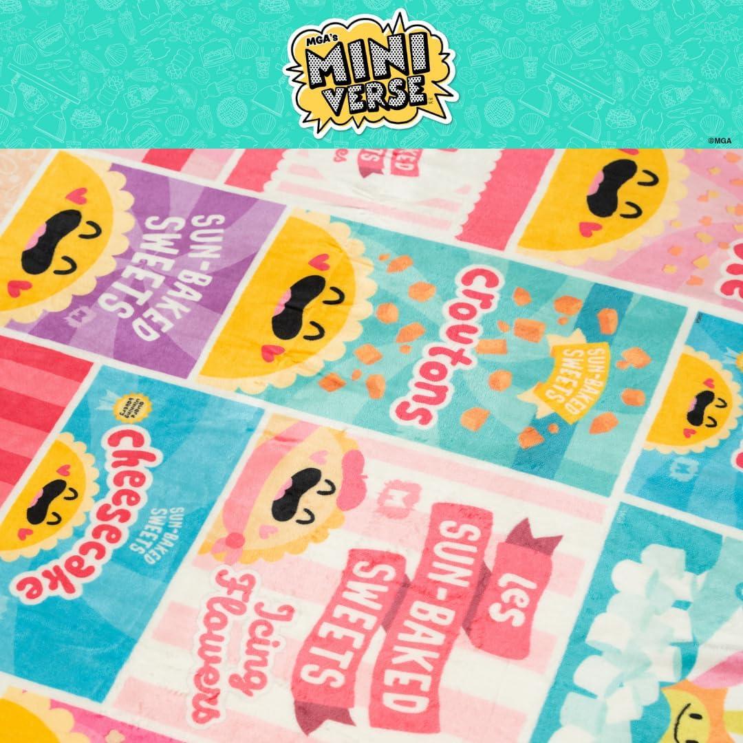 Manta Franco Miniverse Snacks 116x152 cm Suave y Colorida