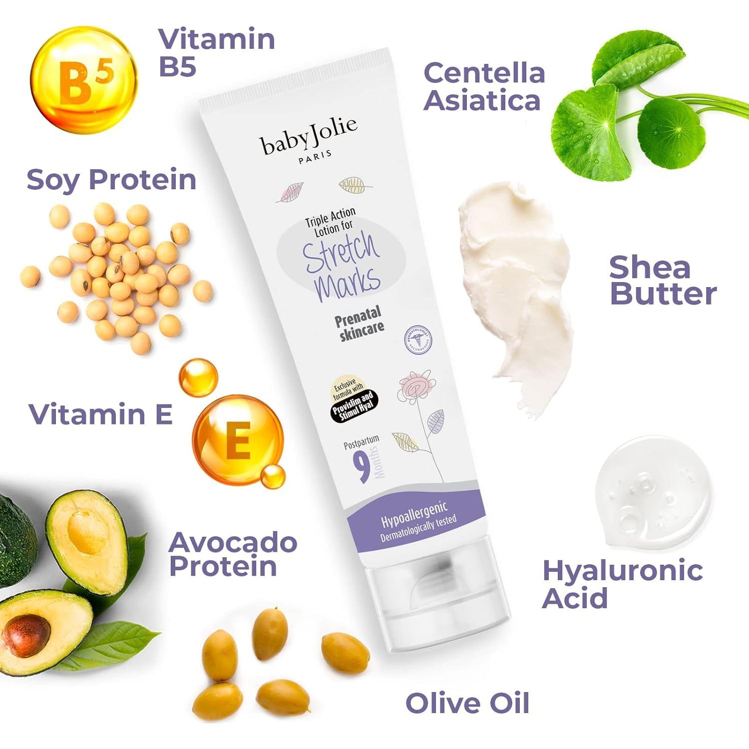Crema Anti-Estrías Baby Jolie Triple Acción 200ml Embarazo