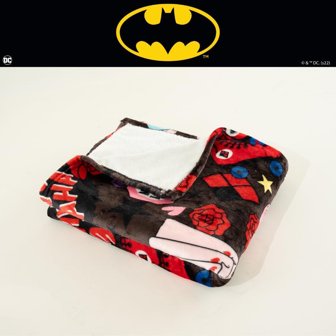 Manta de Batman Franco 116x152 cm Suave y Acogedora